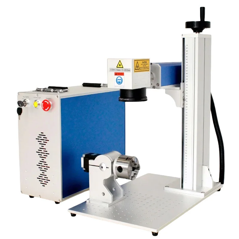 MOPA fiber laser marking machine for dark marking on selected anodized aluminum and color effects on suitable stainless steel